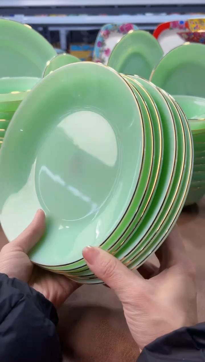 玉瓷  8英寸深盘6个景德镇陶瓷