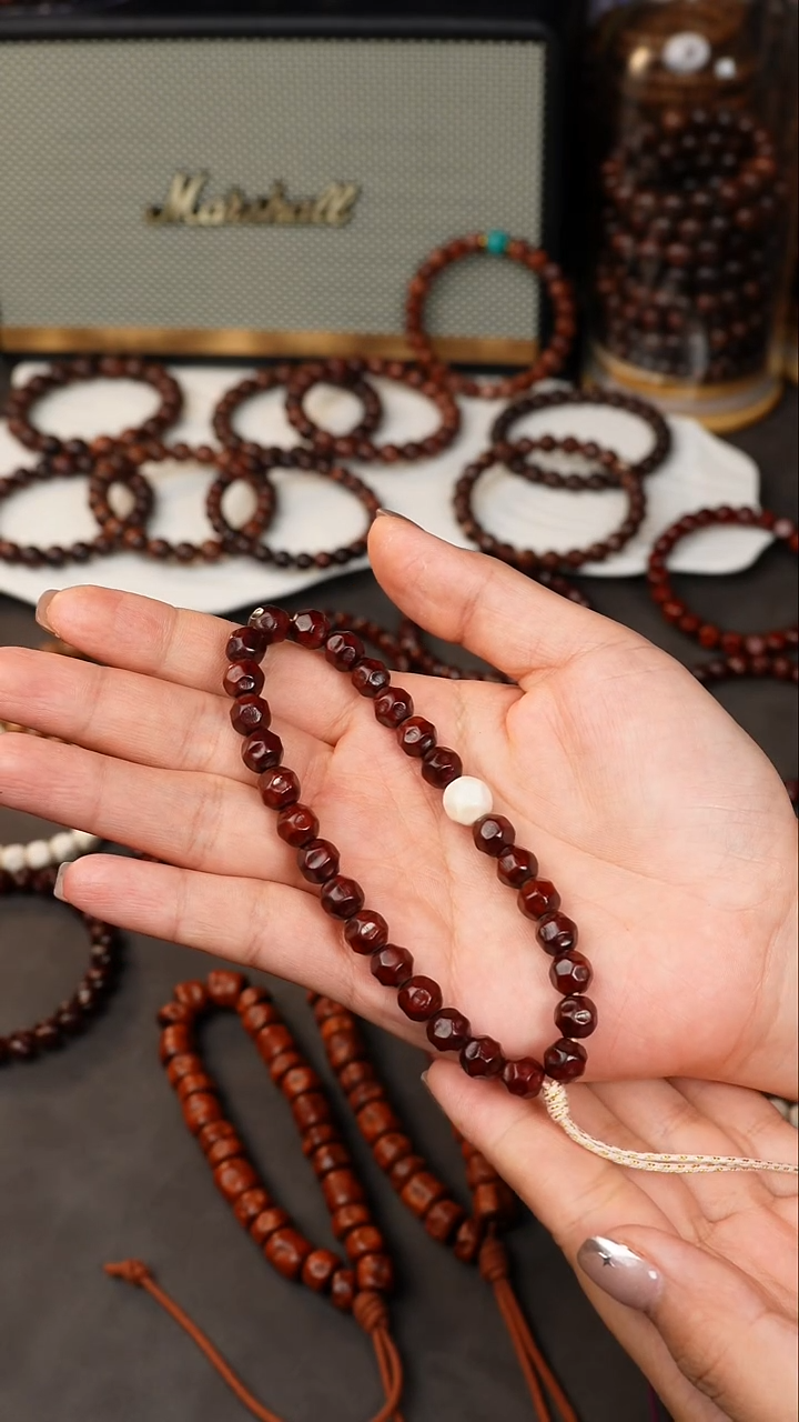 手串/手链小叶紫檀c****98+无相小叶紫檀+猛犸单珠手持