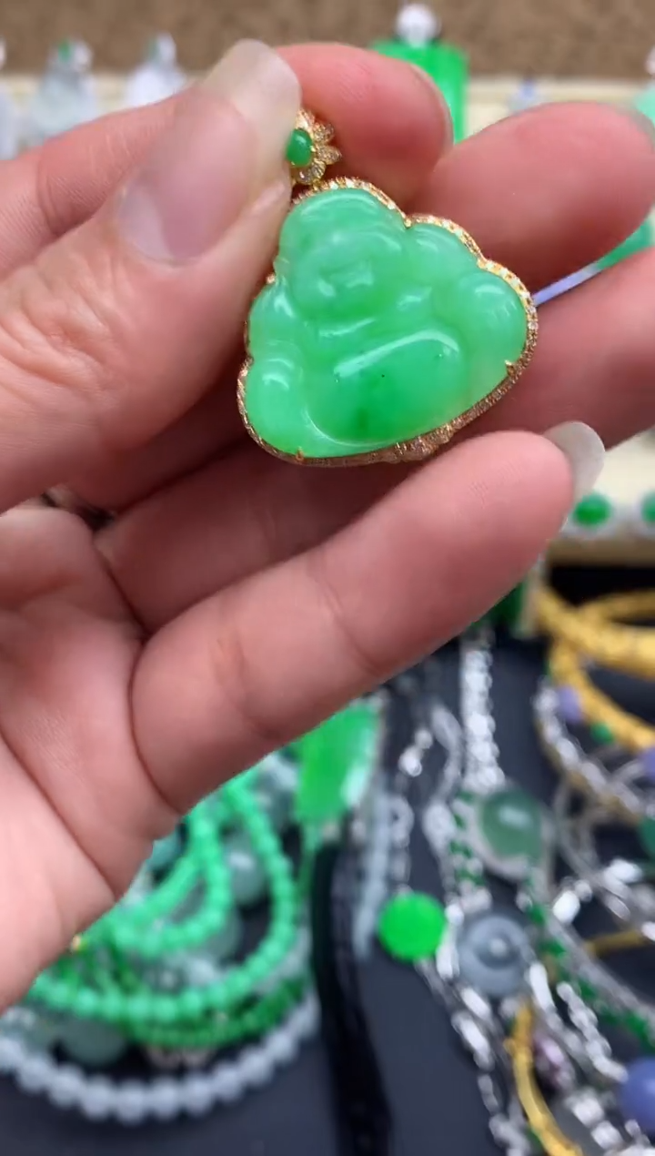 【闪购商品】翡翠颈饰18K金镶嵌209-中国好珍宝