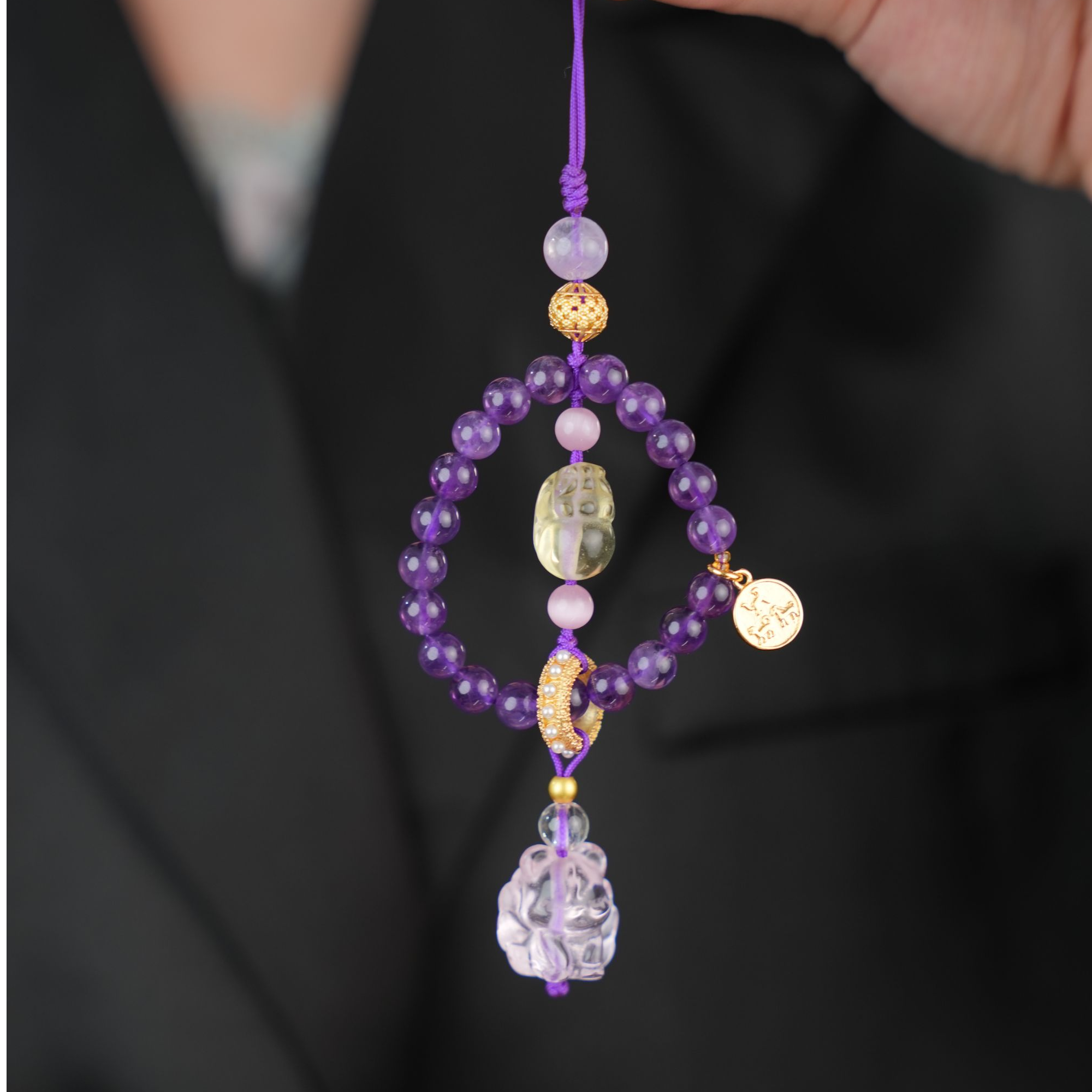 【麦玲玲设计】2026新款-九紫三合生肖编织手作貔貅狐狸饰生肖用品