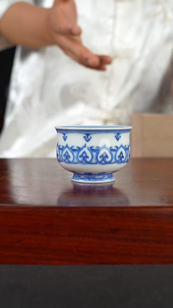 冯氏祖传窑 非遗传承400年纯柴窑 宝相高足杯