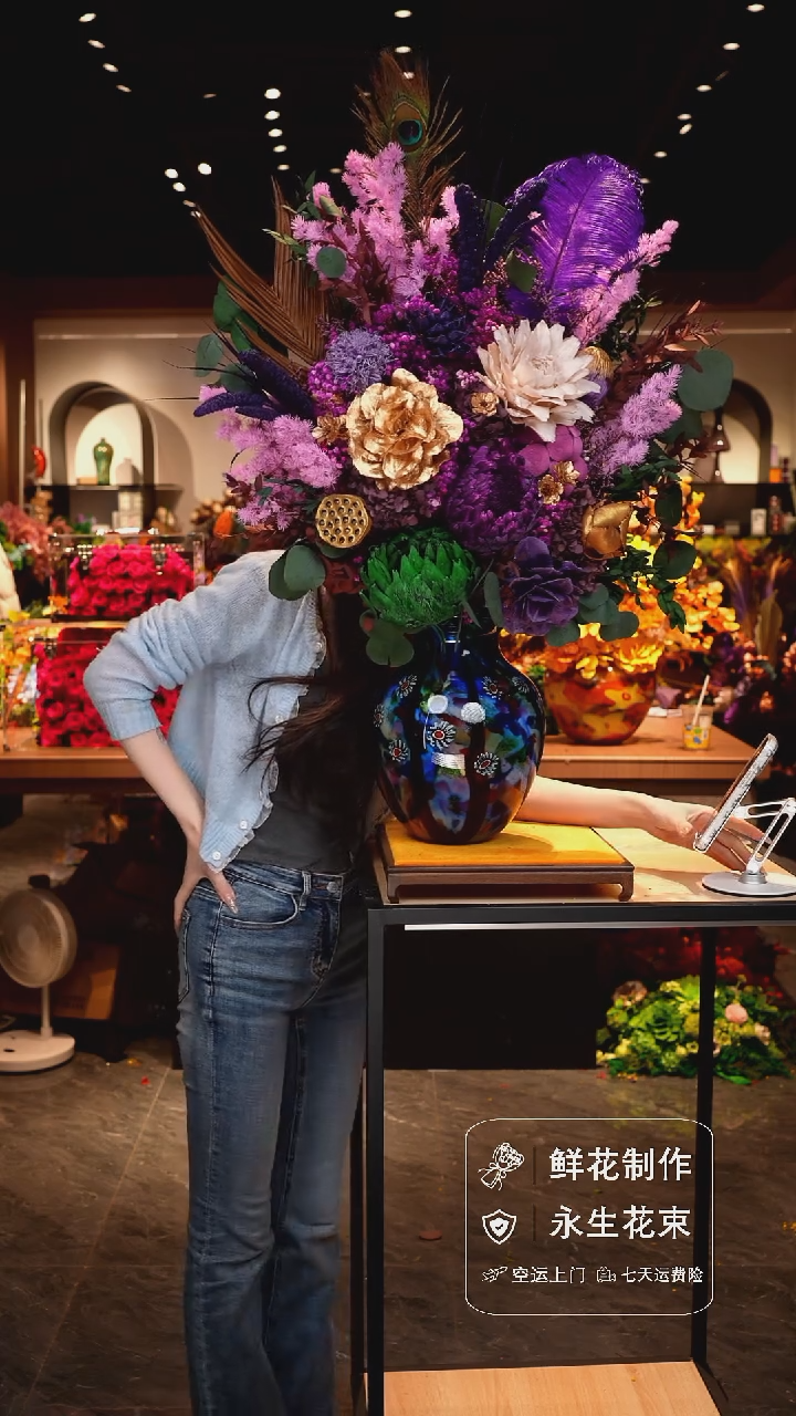 手工艺品琉璃手工花器花束空运包邮送货上门-以图片为准 