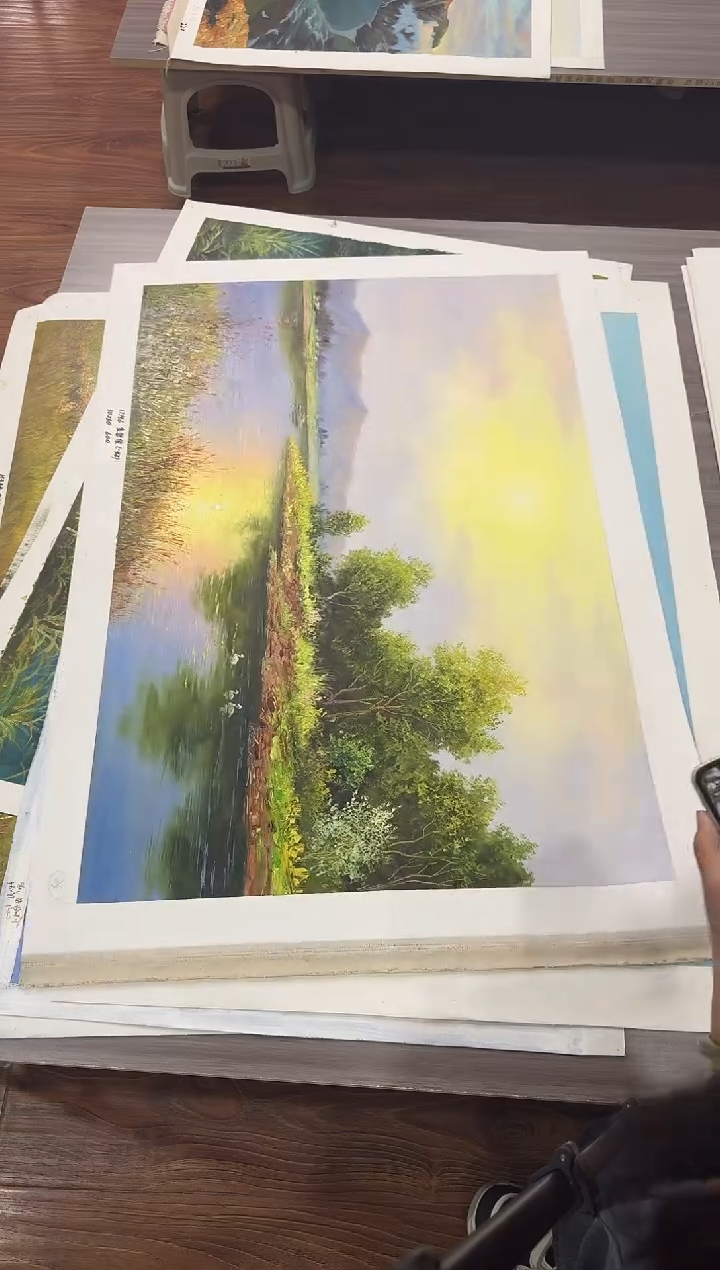 油画【1496号】约90*60cm丨朝鲜原创纯手绘孤品油画丨顺丰包邮