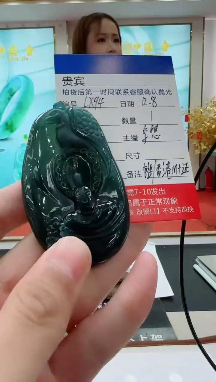 未镶嵌定制翡翠LX94翡翠吊坠赠珠链-多样性发其一