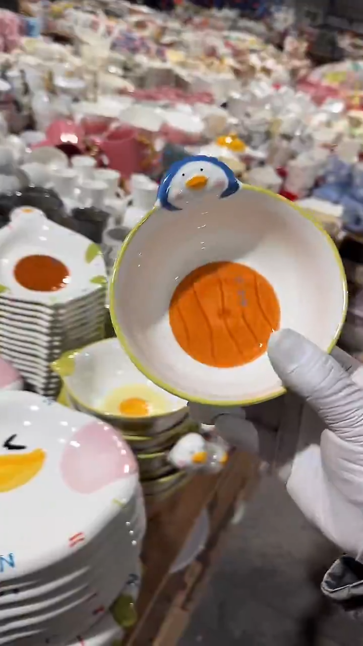 陶瓷鸭子碗微瑕 凑满20元包邮