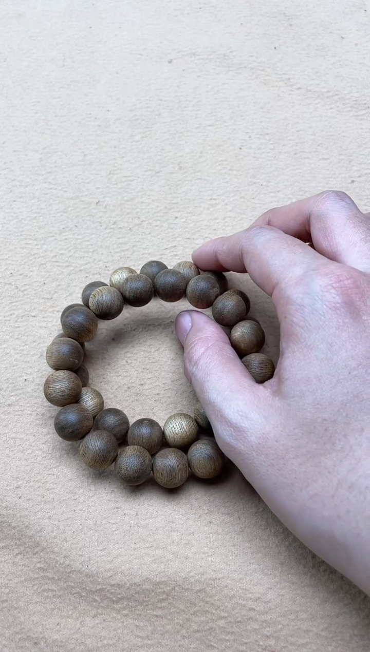 【闪购商品】沉香手串老惠安1.3圆珠单圈多样性发其一