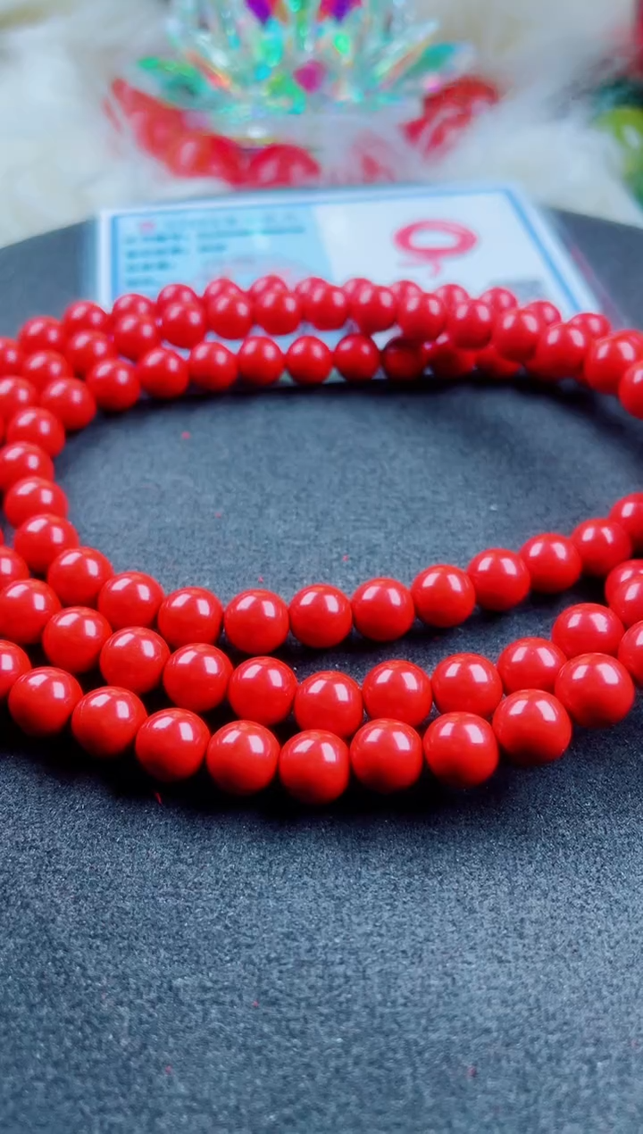 天然辰砂朱砂项链卡8