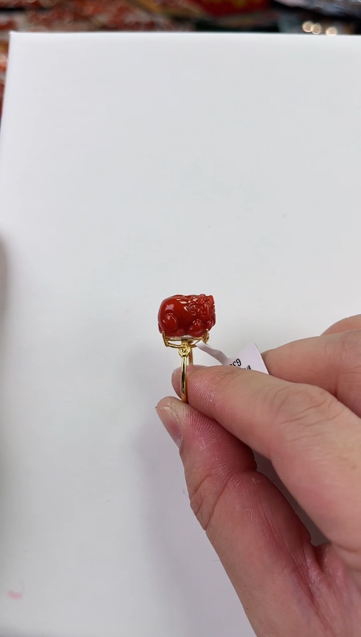 【闪购商品】南红玛瑙戒指银S925镶嵌一个/条