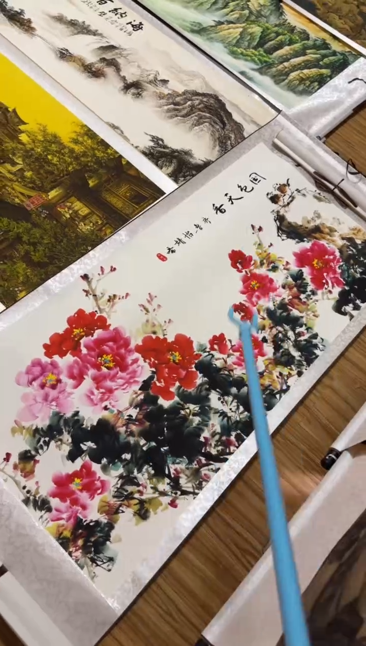 竖款清仓处理 名家字画 客厅玄关山水花鸟