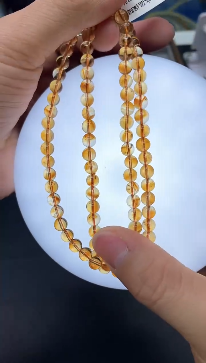 未镶嵌手串水晶6黄水晶多圈