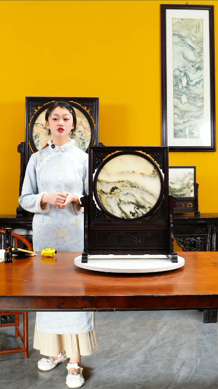 石材天然大理石画摆件