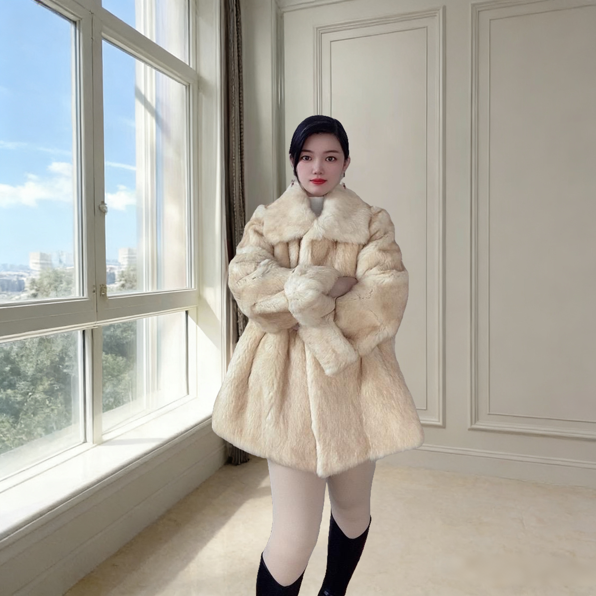 短款在逃公主爆款翻领挽袖风外套女款气质时尚秋冬宽松