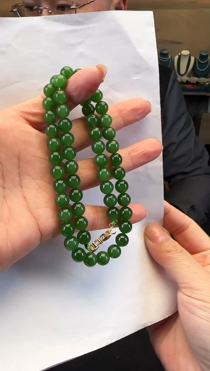 颈饰未镶嵌和田玉卡8妈妈链