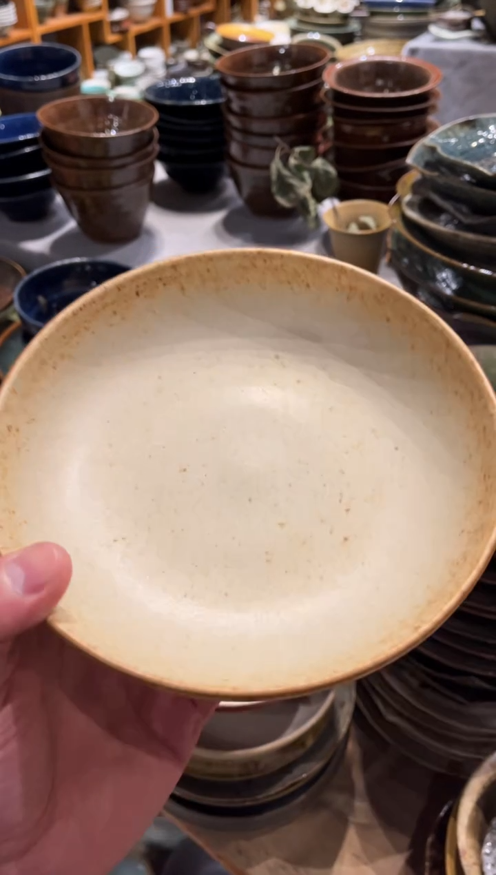 【闪购商品】瓷片537志野高足菜盘1个