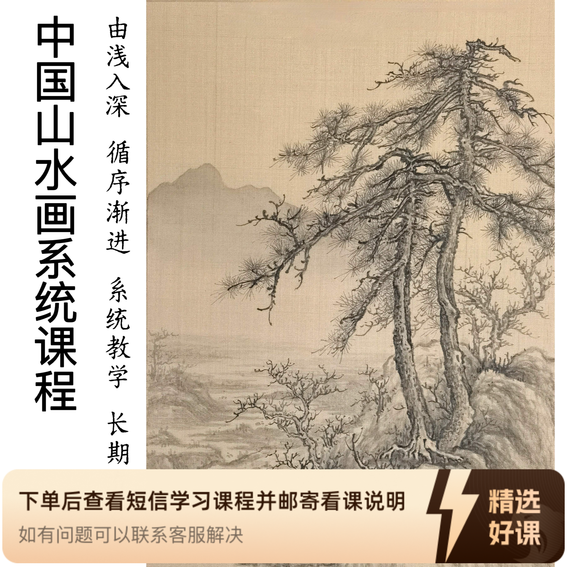 中国山水画系统课程（留意短信解锁课程）