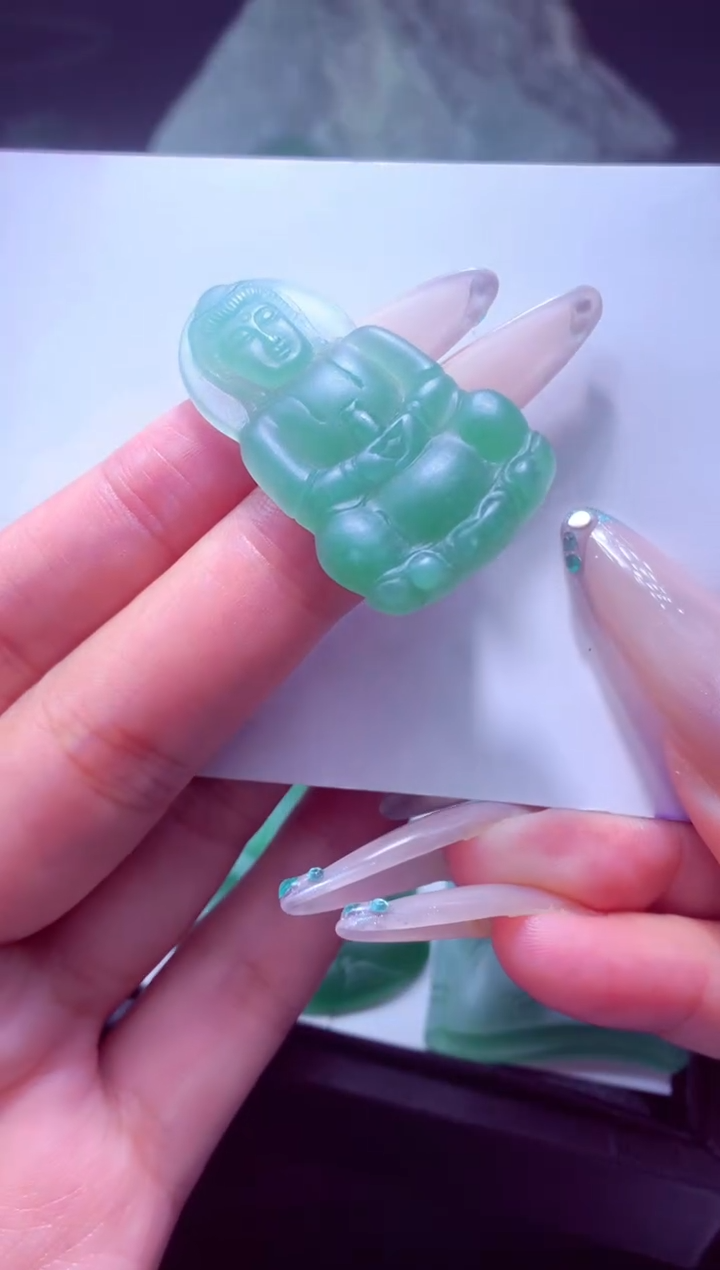 未镶嵌定制翡翠六**祥天然翡翠A货 官方基地发货