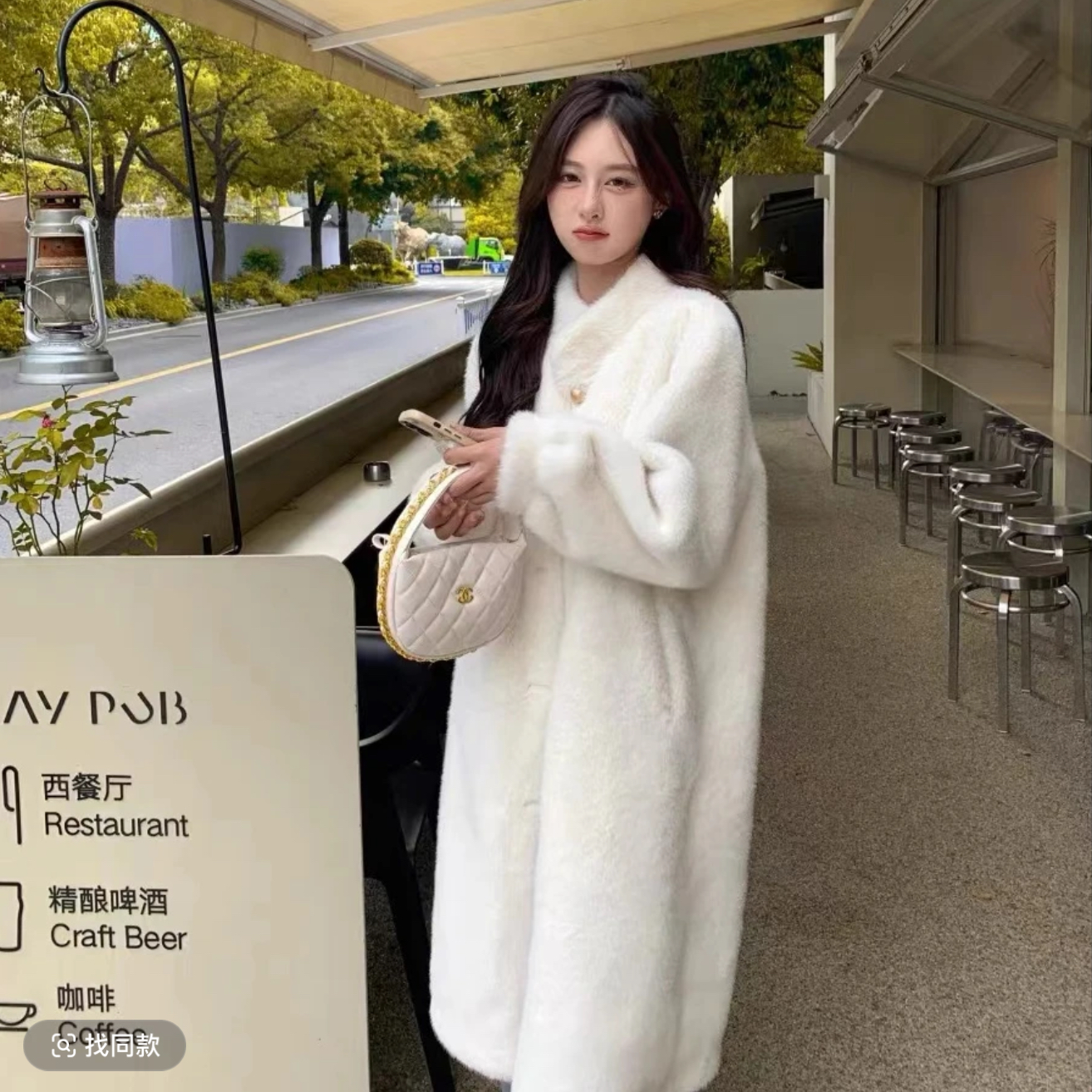 2024冬季新款加厚韩版时尚百搭显瘦皮毛一体毛毛外套