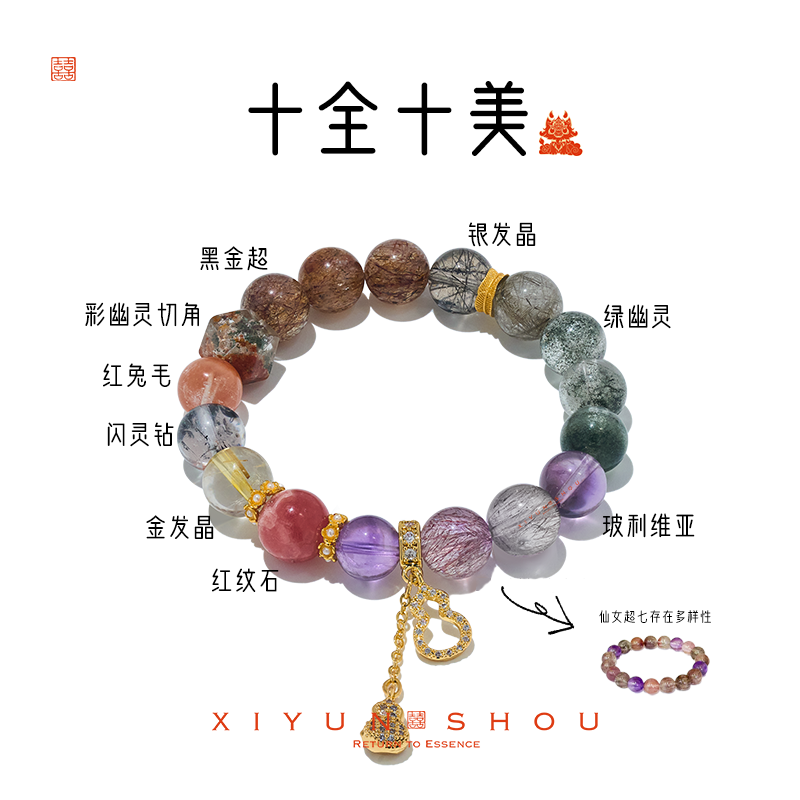 喜运兽【交个朋友专属】「十全十美」喜运兽毕业多宝手串多样性发其一