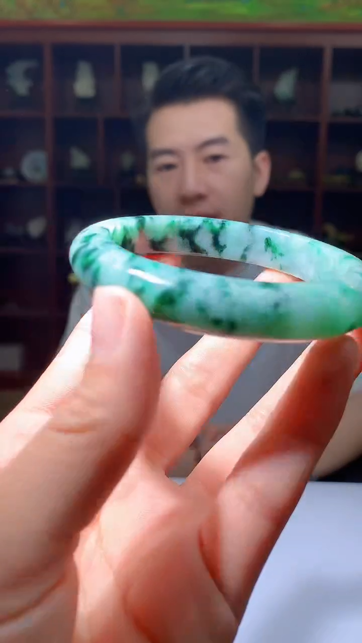 【闪购商品】定制翡翠未镶嵌1088hm-毛货手镯40