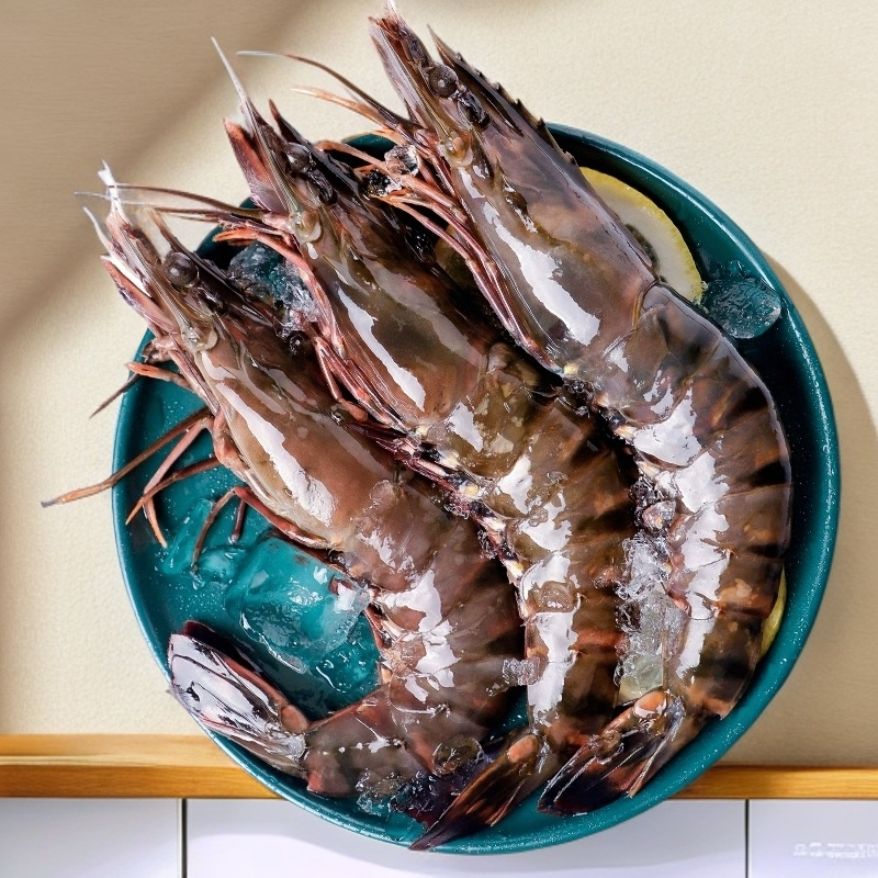  小妮家 新鲜速冻 黑虎虾 老虎虾 16-20规格 25-30只左右/盒