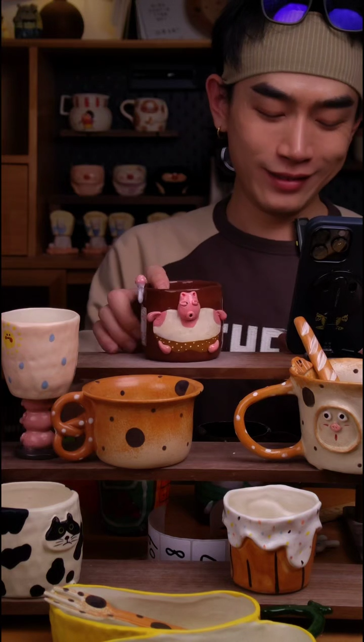 杯子陶景德镇可爱设计师款陶瓷06