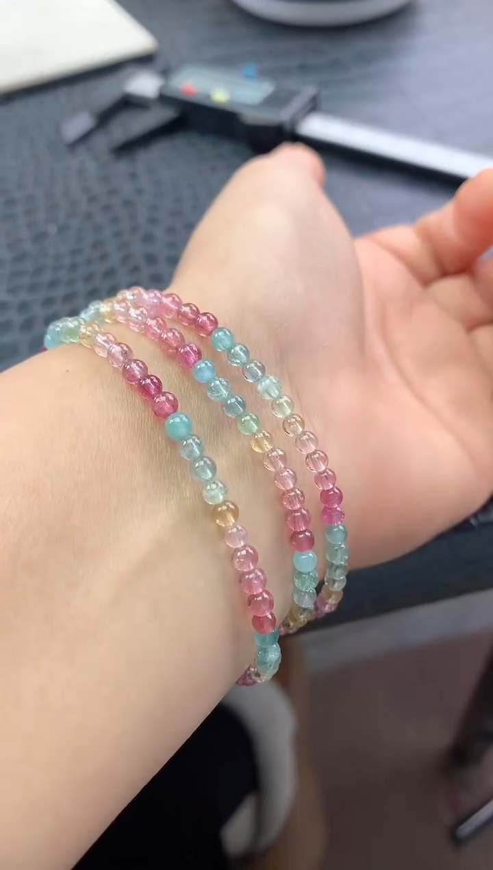 未镶嵌手串碧玺多样性发一条