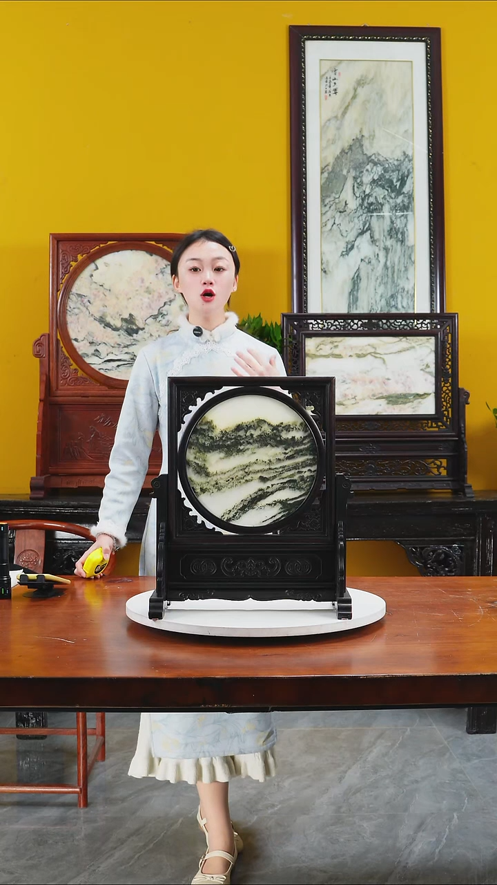 石材天然大理石画摆件