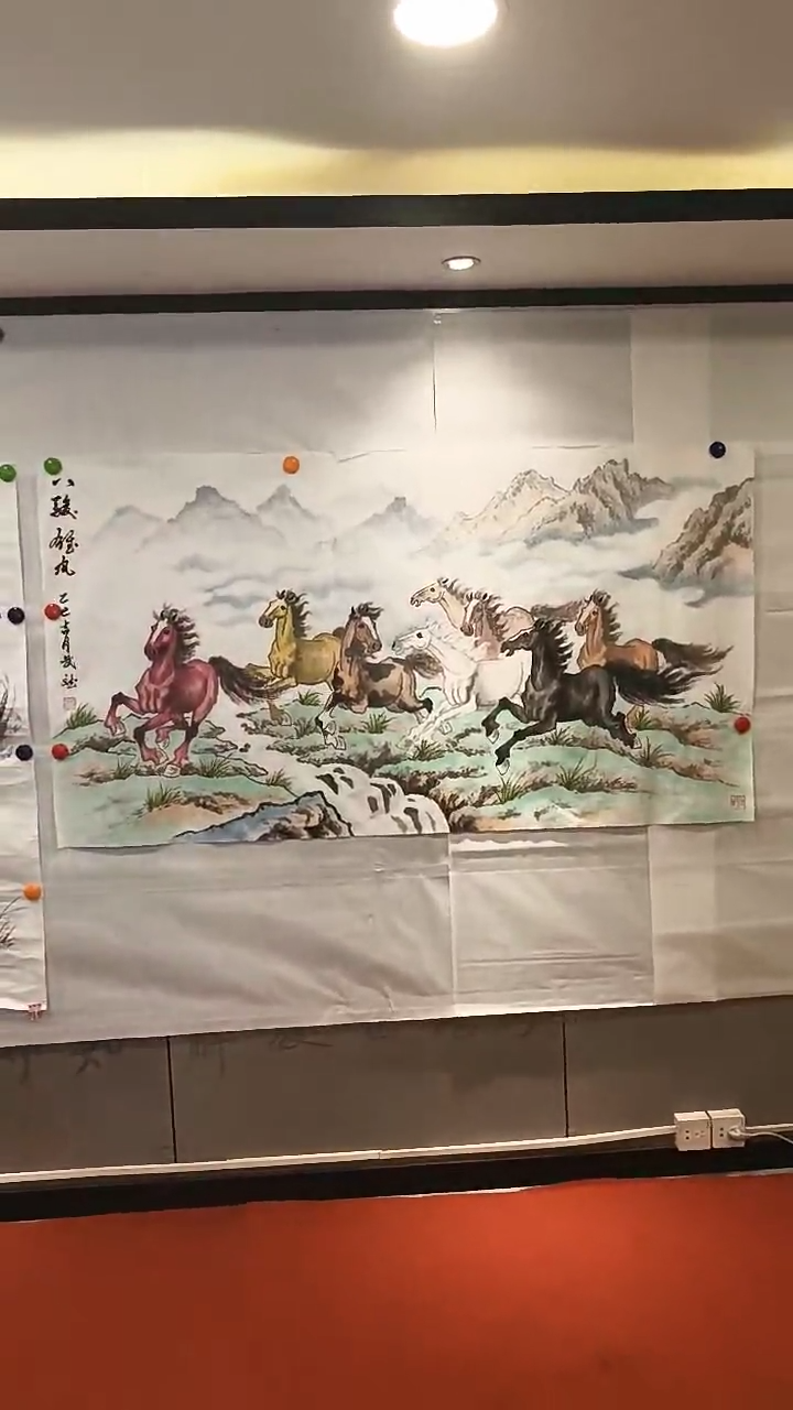 国画臧武斌老师八骏雄风大尺寸