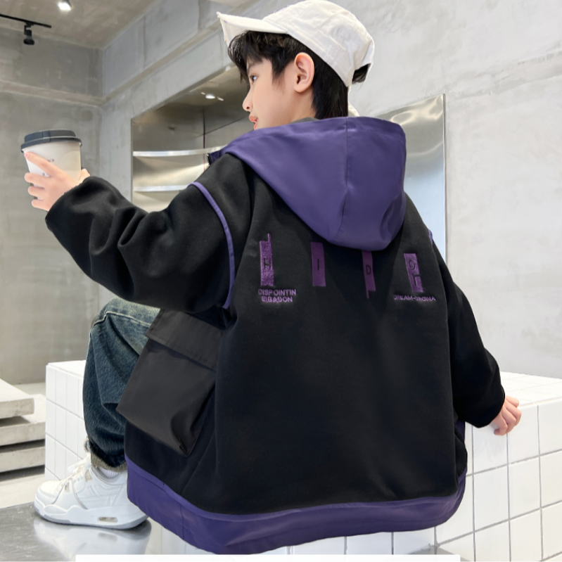 男童春装外套新款洋气中大儿童酷帅春秋款炸街潮AF044