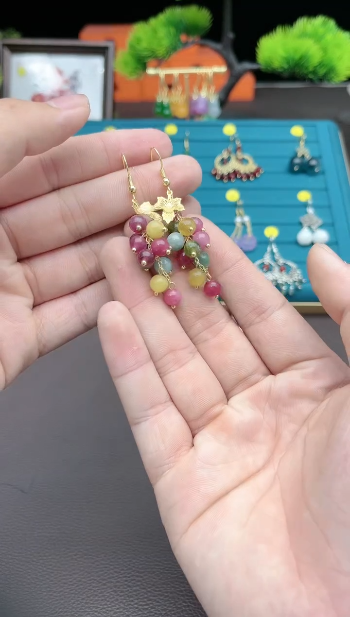 【闪购商品】玛瑙/玉髓耳钉银S925镶嵌311000