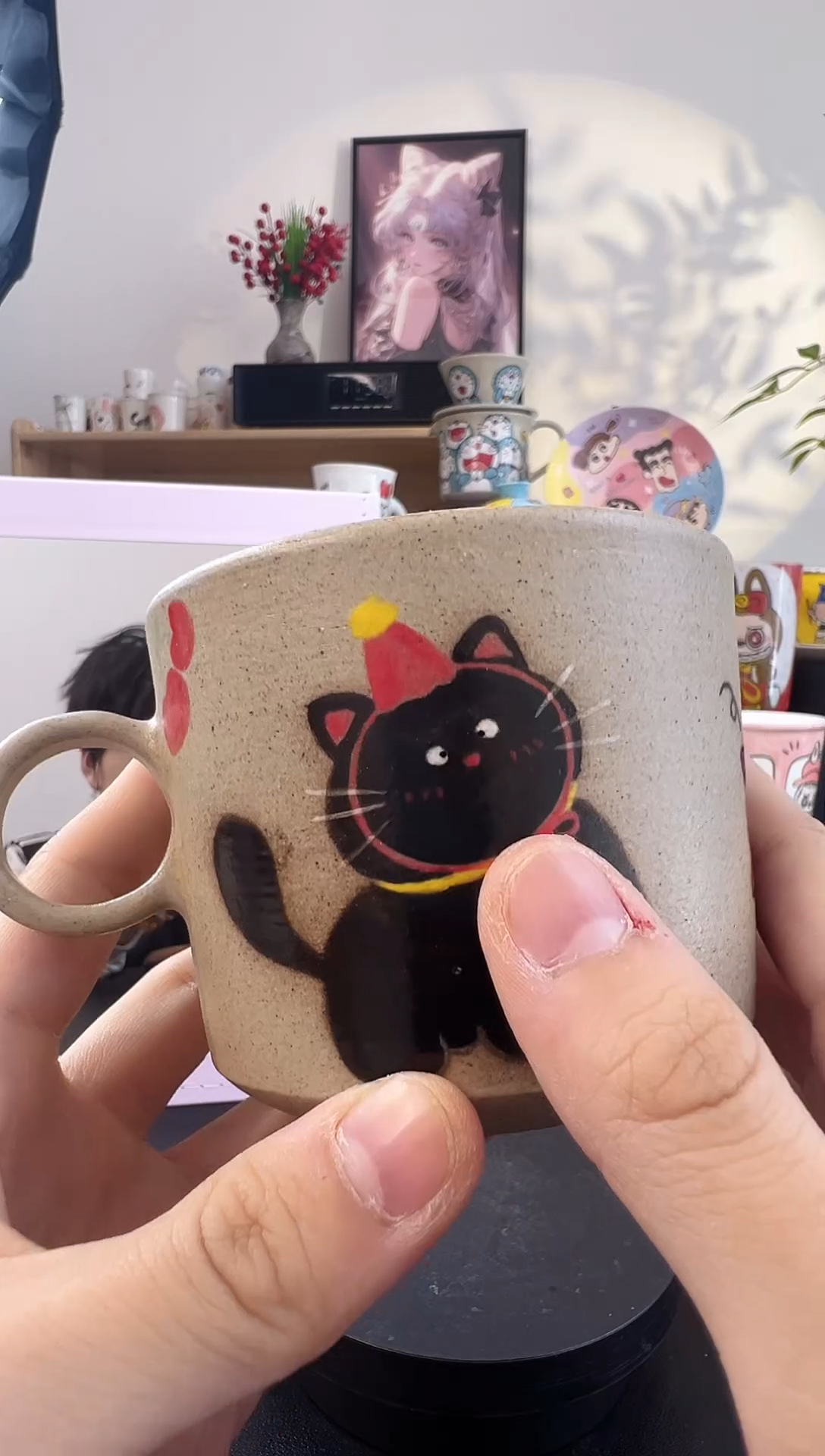 【闪购商品】摆件手工手绘陶瓷小杯杯
