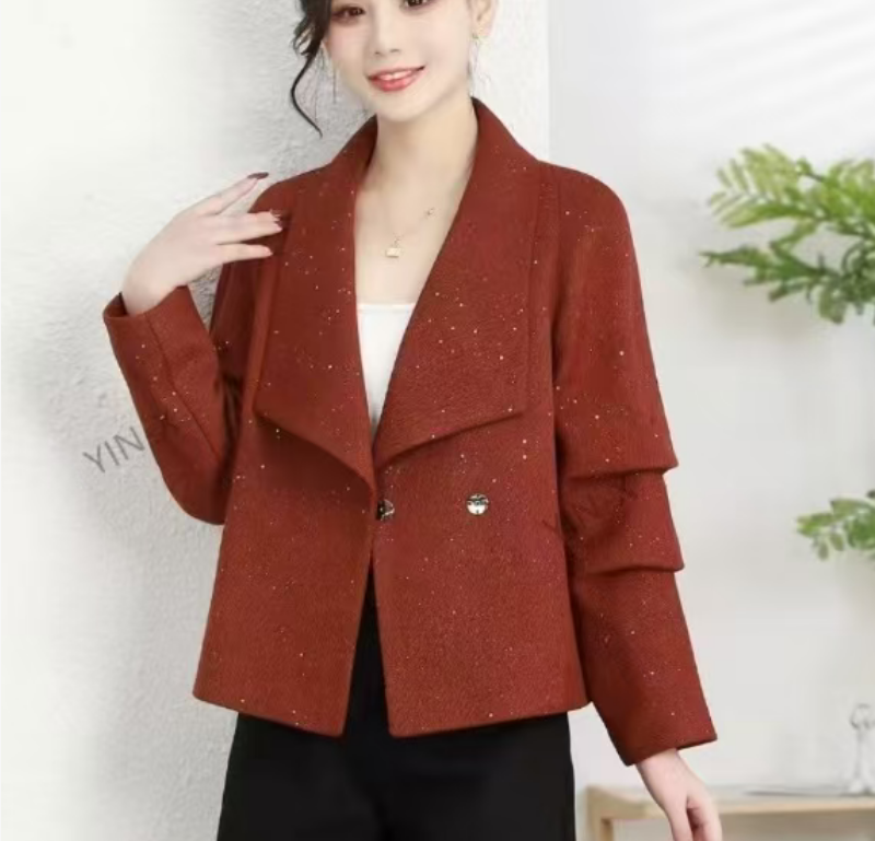 春季时尚常规款简约女装气质休闲短外套W533