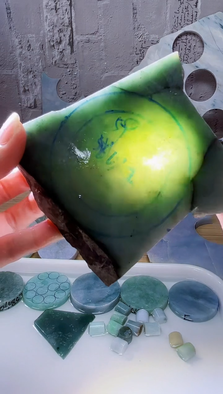 裸石翡翠天然翡翠A货石 南 445