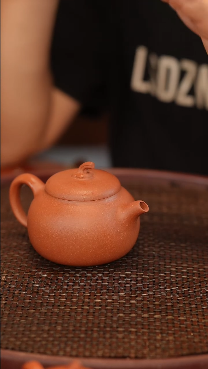 茶壶紫砂全手 红清水 茄瓜 180cc