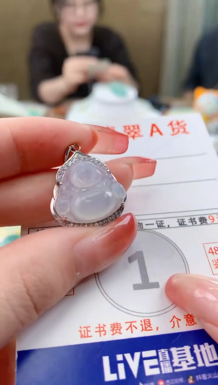 颈饰未镶嵌翡翠天然A货翡翠挂件