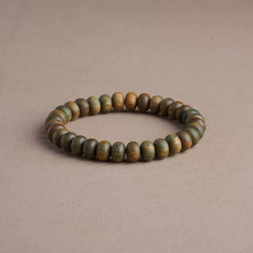 木质手链 绿檀木算盘珠手串男女款情侣手链