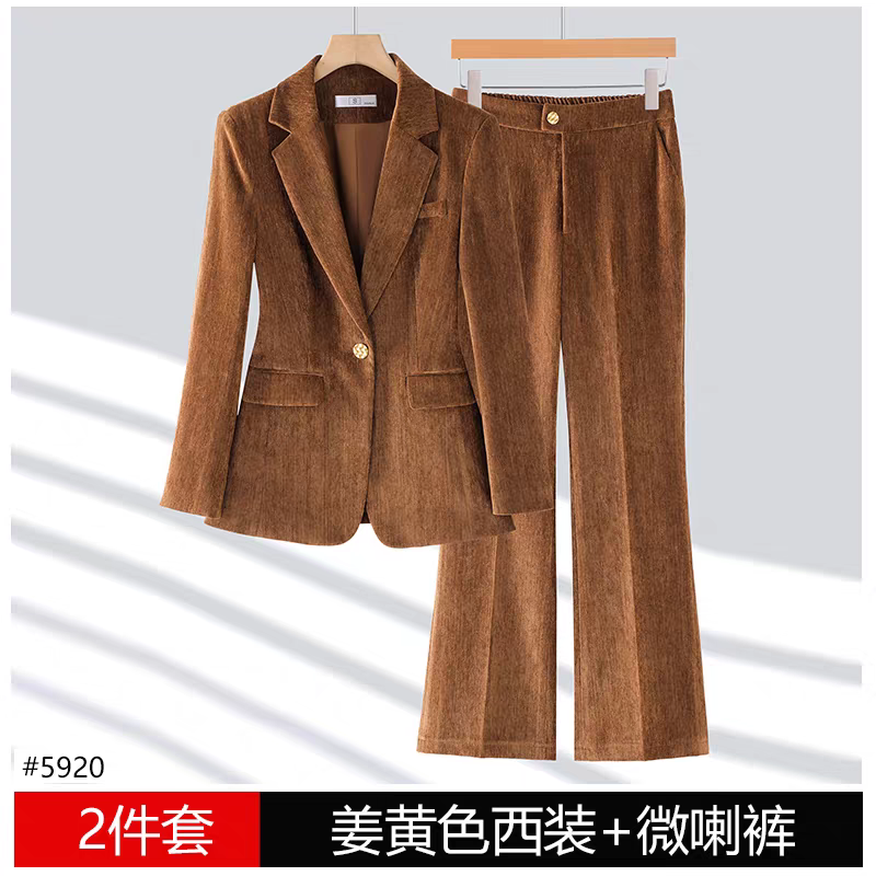 A区5920金丝绒时尚百搭修身显瘦女士高级感休闲西装