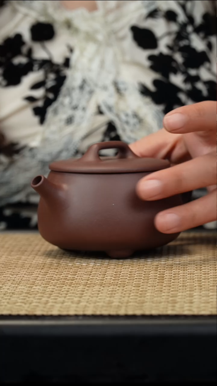 紫砂茶壶老紫泥大口瓢