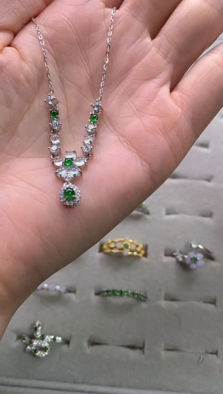 【闪购商品】翡翠戒指银S925镶嵌11111--1