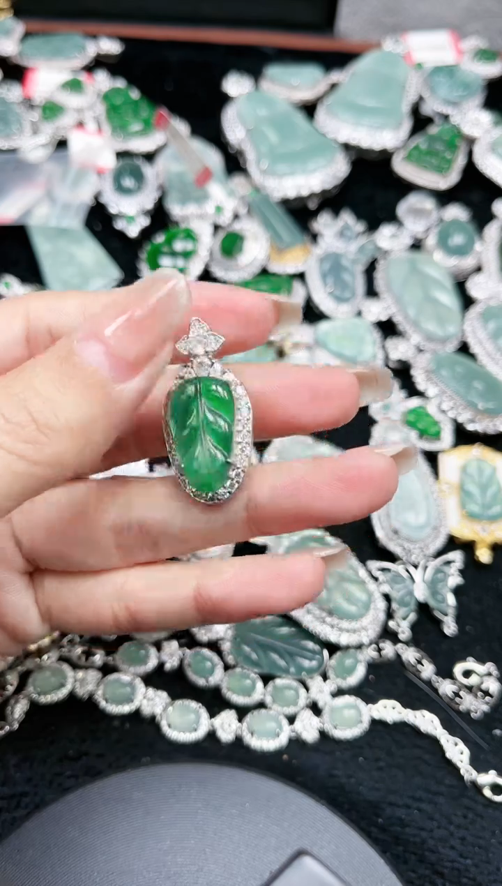 【闪购商品】翡翠颈饰未镶嵌赠皮绳228