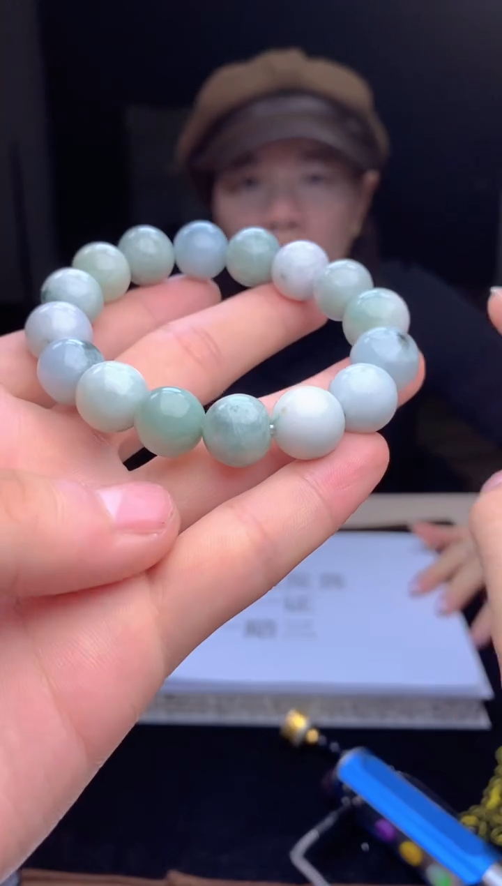 未镶嵌手链翡翠天然缅甸珠串拍一发一