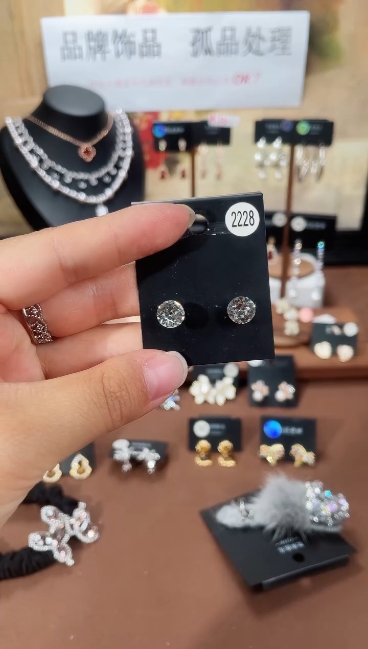 合金925银锆石豆2228