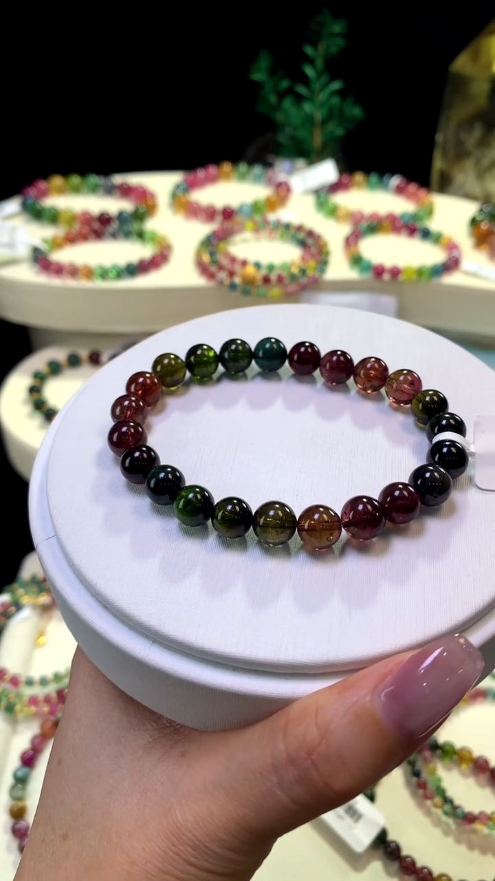 【闪购商品】碧玺手链未镶嵌【梦源珠宝】天然碧玺单圈手链