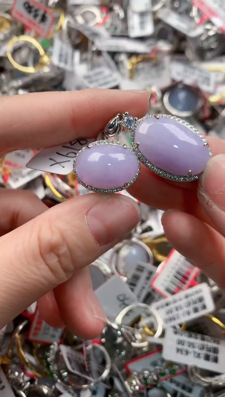 银S925镶嵌戒指翡翠10   3