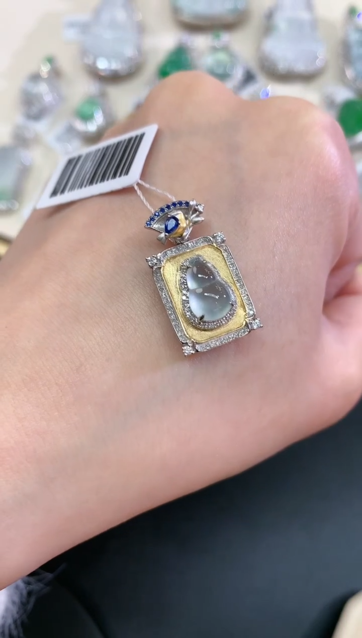 【闪购商品】翡翠吊坠(不含链)18K金镶嵌A623|5980