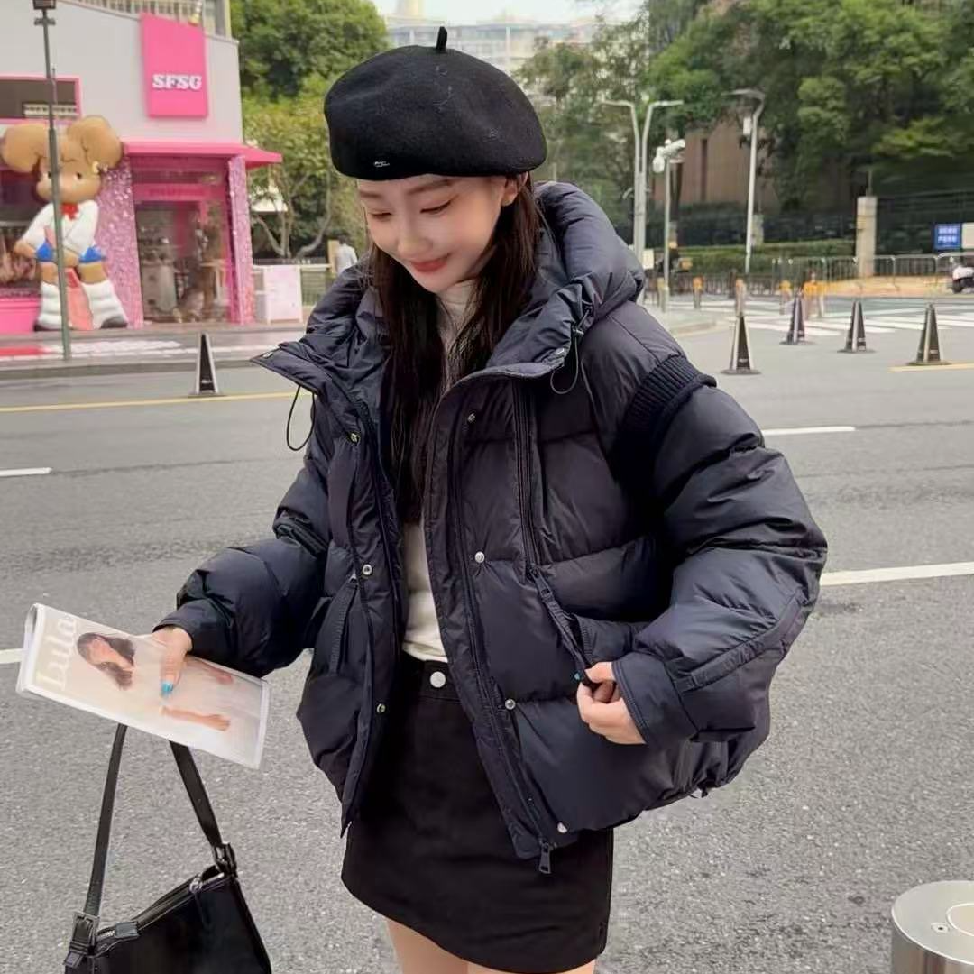 【薇哥内部自营】 泡芙羽绒服女短款连帽加厚保暖白鸭绒外套YLX910