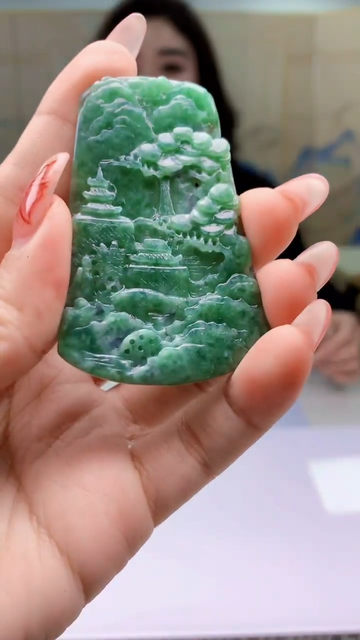 【闪购商品】定制翡翠未镶嵌4829ty-毛货挂件48