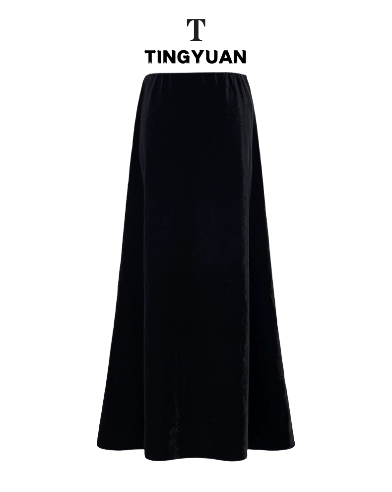 【半身裙】秋冬真丝绒高腰气质显瘦百搭贵妇轻奢半身鱼尾裙