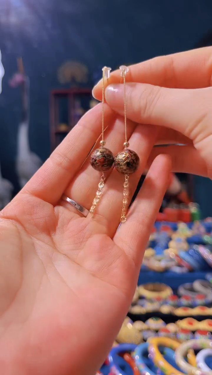 【闪购商品】非遗绝技 犀皮漆耳线