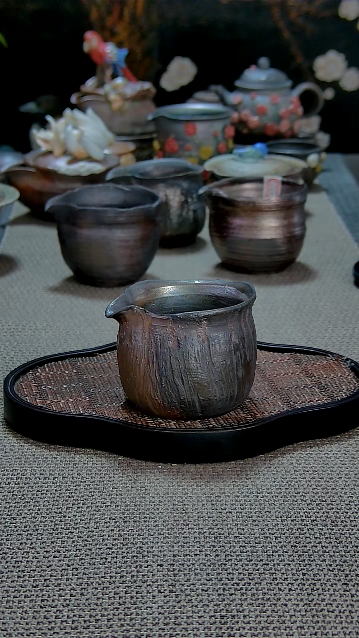 煤*板冯老师公道杯柴烧烧 